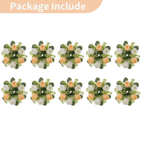 NUPTIO Flower Wedding Centerpieces for Tables - 10 Pcs 2.9 inch Inner Diam Sm...