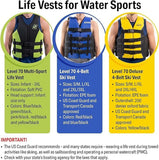 Seachoice Evoprene Multi-Sport Life Jacket, USCG Level 70, Sizes Child to Adult