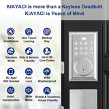 KIAYACI Front Door Lock Set Door Handle Sets Brushed Nickel Door Handle Entry...