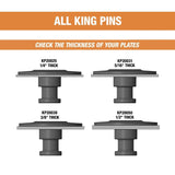 Buyers Products KP20025 Forged Trailer King Pin, 2-Inch, 0.25-Inch Bolster Pl...