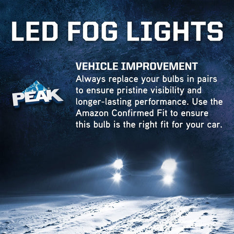 PEAK H7 2-Pack Ultravision 6000K LED Fog Light Lamp Capsules