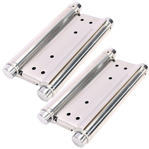 Pair of 8" Heavty Duty Double Action Spring Hinges, Self Closing Door Hinges ...