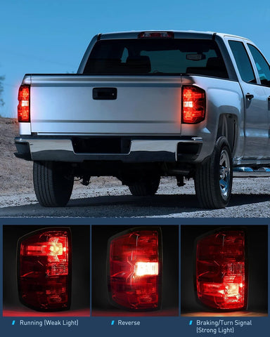 Nilight Taillight Assembly for 2014 2015 2016 2017 2018 2019 Chevy Silverado ...