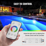 VEVOR 12V LED Pool Light, 10 Inch 40W, RGBW Color Changing Inground Swimming ...