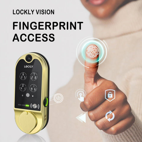 Lockly Vision Smart Lock, Camera Video Two-Way Audio 6-in-1 Keyless Entry Doo...