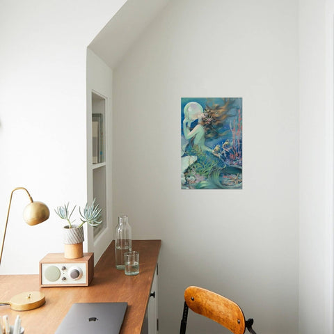 ART.COM Canvas Wall Art Prints Mermaid by Henry O'hara Clive, Figurative Deco...