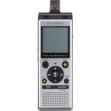 Olympus WS-852 silver voice recorder with true stereo mic, 4GB, 110 hours bat...