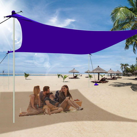 UMARDOO Family Beach Tent Canopy Sun Shade Portable 7&#215;7FT, Large Wind Resis