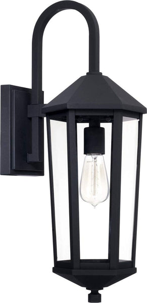Capital Lighting 926911BK Ellsworth Clear Glass Outdoor Wall Sconce, 1-Light ...