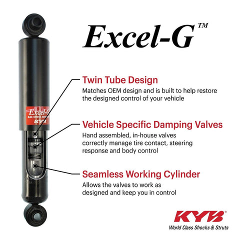 KYB 333494 Excel-G Gas Strut, Black