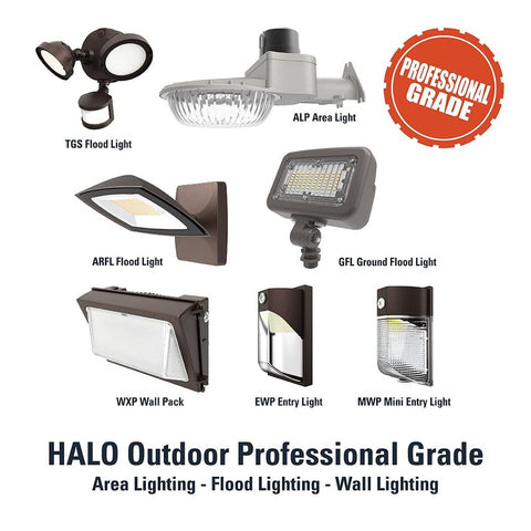 HALO Outdoor Integrated LED Large Floodlight, Bronze Finish, Selectable CCT 3...