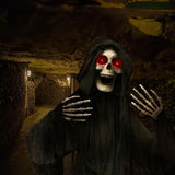 Haunted Hill Farm Life-Size Animatronic Scary Talking Grim Reaper with Touch ...