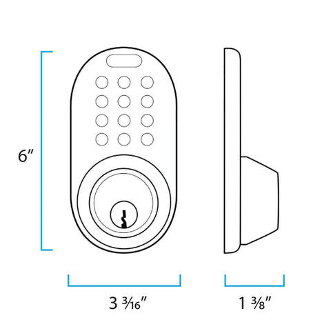 MiLocks DFL-02SN Electronic Touchpad Entry Keyless Deadbolt and Passage Lever...