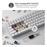 RK ROYAL KLUDGE RK84 Pro RGB 75% Triple Mode BT5.0/2.4G/USB-C Hot Swappable M...