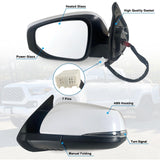 Left Driver side Mirror Fits 2016-2022 Toyota Tacoma With Power Glass, Heated...