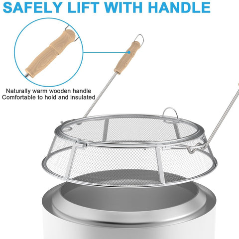 Fire Pit Spark Protector Screen, Mesh Protective Spark Screen for Solo Stove ...