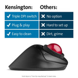 Kensington Orbit&#174; Fusion&#8482; Wireless Trackball (K72363WW), Black