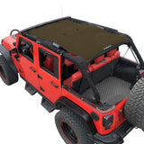 Shadeidea JK Sun Shade Top Compatible with Jeep Wrangler JKU Top Sunshade Sof...