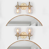 LALUZ Bathroom Light Fixtures, 2-Light Gold Bathroom Vanity Light with Globe ...