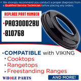 Whole Parts Appliance Burner Bowl Part # PA030002BK, Compatible with Many Vik...