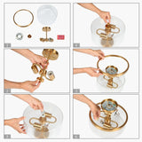 classy leaves Semi Flush Mount Ceiling Light, Modern Gold Ceiling Light Fixtu...