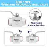 1" High Pressure Hydraulic Ball Valve Pressure Washer Ball Valve 4500 Psi 1 I...