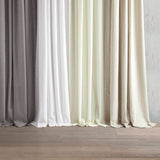 Lush Decor Belgian Flax Prewashed Linen Rich Cotton Blend Window Curtain Pane...