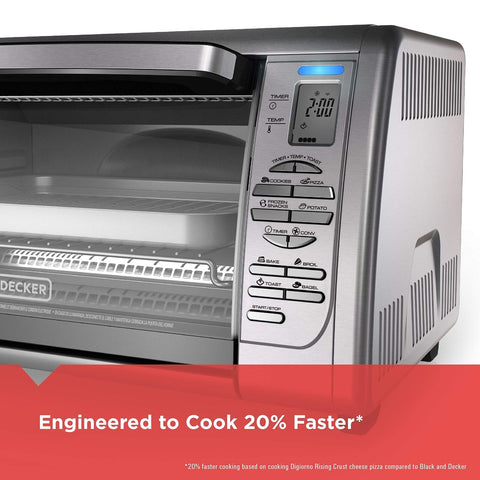 Black+Decker Countertop Convection Toaster Oven, Stainless Steel