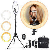 Ring Light 18 Inch LED Ringlight Kit with 73 inch Tripod Stand with Phone Hol...