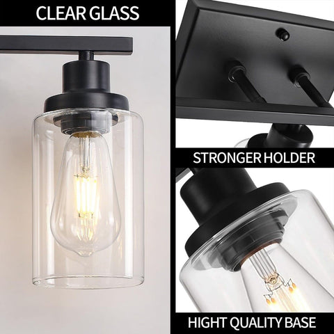 26" Bathroom Vanity Light Fixtures Over Mirror,Black Bathroom Light Fixtures ...