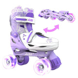 Yvolution Neon Kids Combo Skates, Switch to Quad and Inline, Roller Beginner ...