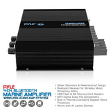 Pyle 4 Channel Marine Amplifier - Compact Power 400 Watt RMS 4 OHM Full Range...