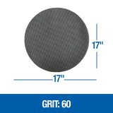 Mercer Industries Floor Sanding Screen Disc, 10 Pack, 17", Grit 60 17-Inch