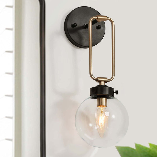 Sconces Wall Lighting, Farmhouse Globe Wall Sconce, 1-Light Wall Light with B...