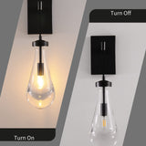 Raindrop Wall Sconces, Black Wall Sconces Modern Bathroom Lights, Sconces Wal...