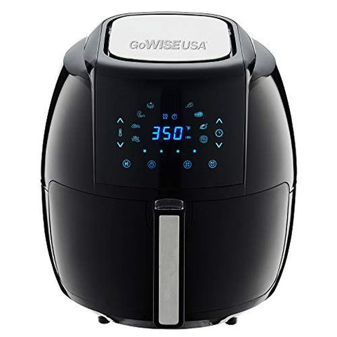 GoWISE USA 1700-Watt 5.8-QT 8-in-1 Digital Air Fryer with 5.8-QT, Black