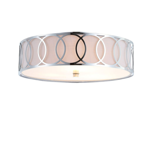 JONATHAN Y JYL3503B Elizabeth 13.25" Metal LED Flush Mount, Contemporary,Tran...