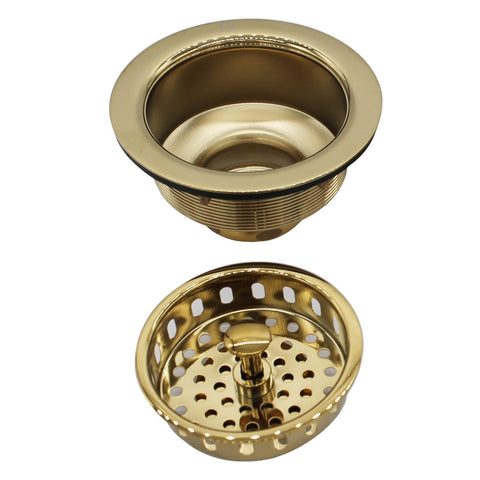 Westbrass D2165-01 Post Style Large Kitchen Basket Strainer with Waste Dispos...