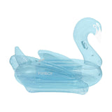 FUNBOY Giant Inflatable Clear Blue Swan Pool Float, Transparent Blue Color, L...