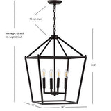 JONATHAN Y JYL7437A Pagoda Lantern Dimmable Adjustable 16", Oil-Rubbed Bronze