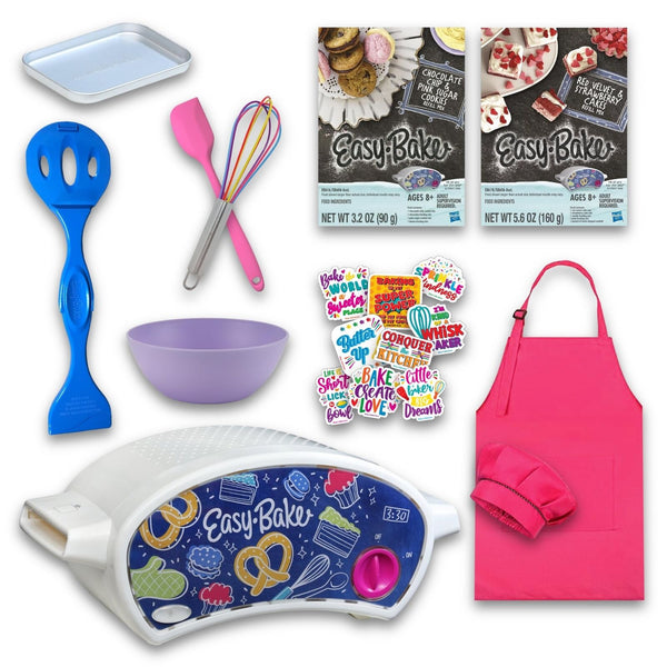 Ultimate Easy Baking Oven Bundle For Kids With 19 Items - Oven, 2 Refill Mixe...