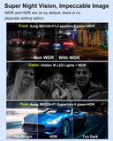 Dash Cam Camera For Cars Dashcam - Lehwey 3 Channel 4k 2160P+1440P+1080P Dash...