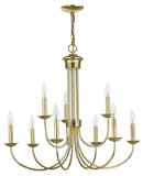 Livex Store 42687-02 Chandelier, Polished Brass 30"L x 30"W x 27"H