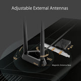 ASUS PCE-BE92BT WiFi 7 PCI-E Adapter with 2 External Antennas. Supporting 6GH...