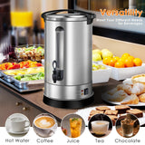 Coffee Urn 17L Large Coffee Dispenser with Internal Stage 113 Cups Full Stain...
