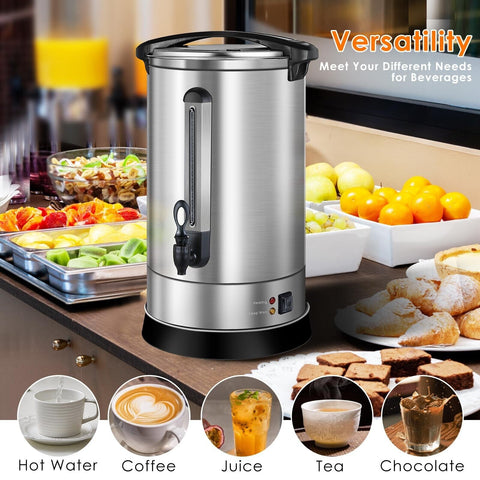 Coffee Urn 17L Large Coffee Dispenser with Internal Stage 113 Cups Full Stain...