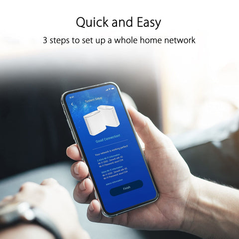 ASUS ZenWiFi Whole-Home Dual-Band Mesh WiFi 6 System XD6 White - 1 Pack, Cove...