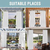 Outdoor Linen Sheer Curtains for Patio Waterproof - Indoor/Outdoor Divider Pr...