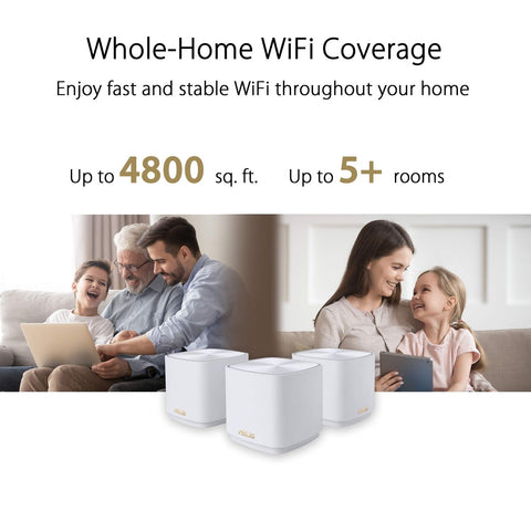 ASUS ZenWiFi XD4 Plus AX1800 Dual-band Mesh WiFi 6 System (XD4 Plus)-Whole ho...