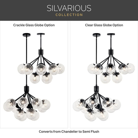 KICHLER Silvarious 3-Light Convertible Pendant, Soft Modern Light with Clear ...